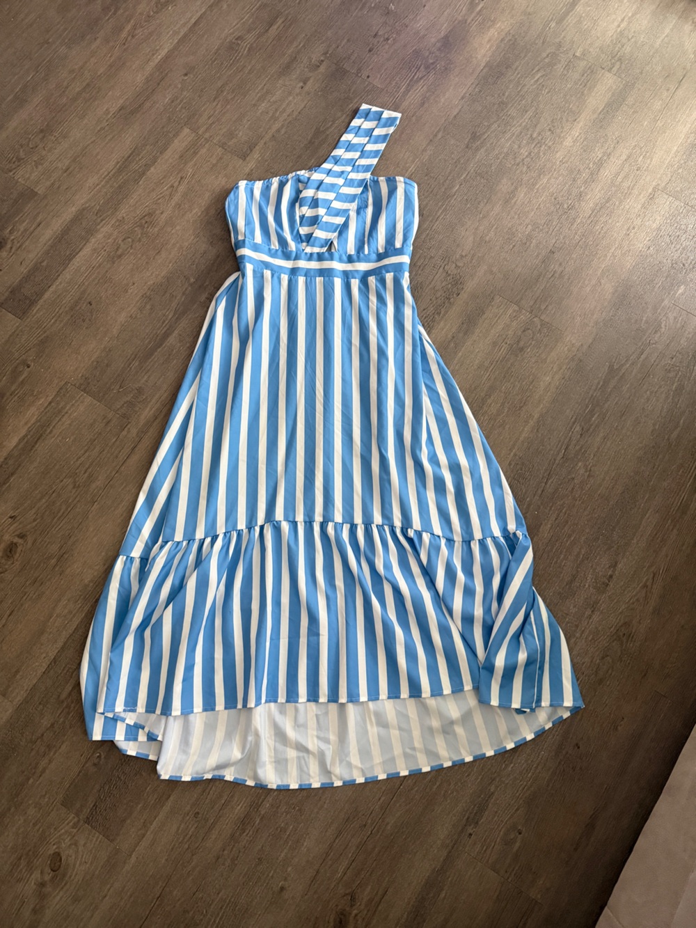 Blue and White Striped Dress - Lightweight Summer Style